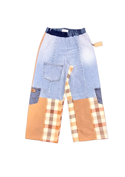 Pigeons & Parsley Checkered Denim Trousers